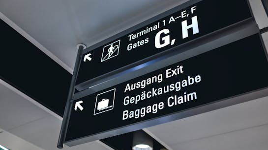 Leitsystem Flughafen