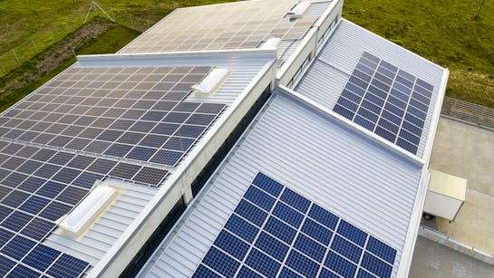 Solaranlage auf dem Firmendach