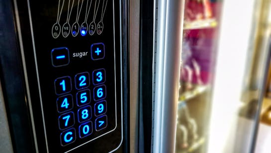 Digitales Tastenfeld eines Verkaufsautomaten Digitales Tastenfeld eines Verkaufsautomaten